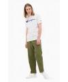 CAMISETA CHAMPION  SCRIPT LOGO CREW NECK T-SHIRT WHITE