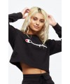 SUDADERA CHAMPION  BASIC CROPTOP BLACK