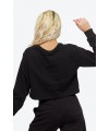 SUDADERA CHAMPION  BASIC CROPTOP BLACK
