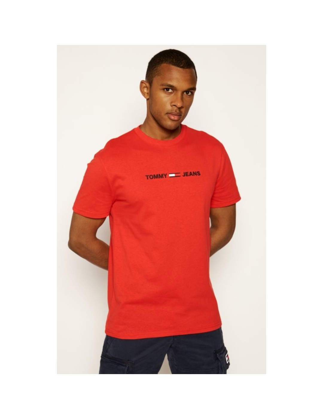 CAMISETA TOMMY JEANS STRAIGHT SMALL LOGO TEE RED