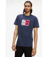 CAMISETA TOMMY JEANS FLAG SCRIPT TEE BLACK IRIS