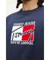 CAMISETA TOMMY JEANS FLAG SCRIPT TEE BLACK IRIS