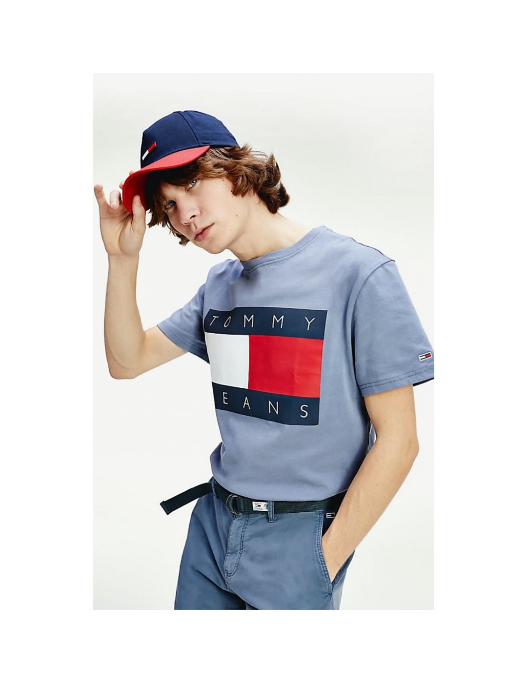 CAMISETA TOMMY JEANS TOMMY FLAG TEE BLUE