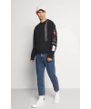 SUDADERA CALVIN KLEIN SLEEVE PRINT CREW NECK BLACK