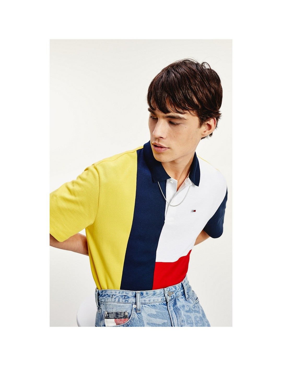 CAMISETA TOMMY JEANS TOMMY COLORBLOCK POLO STAR FRUIT YELLOW