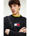 SUDADERA TOMMY JEANS SMALL FLAG CREW BLACK