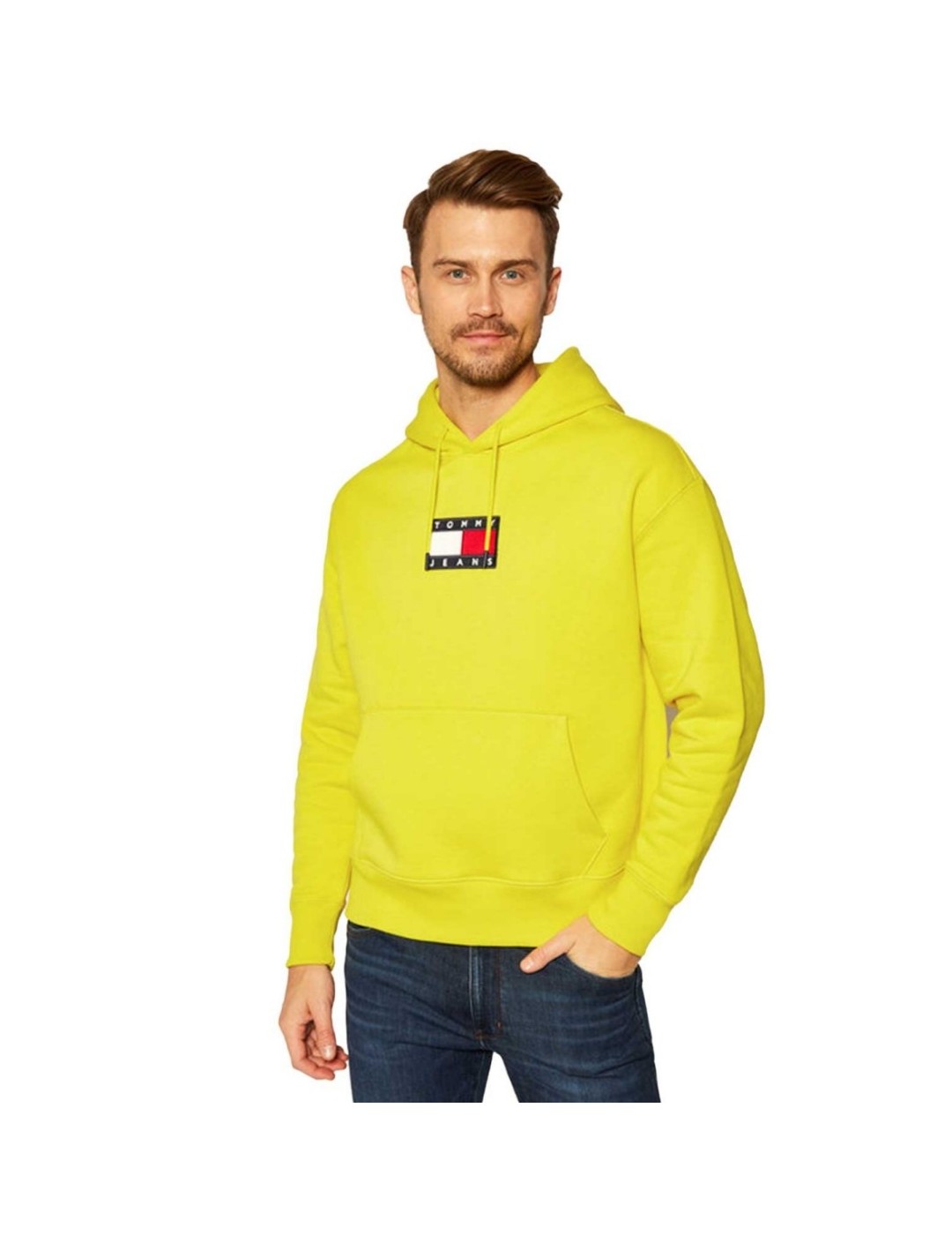 SUDADERA TOMMY JEANS SMALL FLAG HOODIE YELLOW