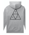 SUDADERA HUF ESSENTIALS TRIPLE TRIANGLE HOODIE HEATHER GREY