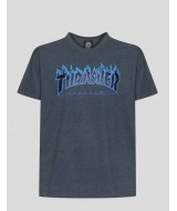 CAMISETA THRASHER FLAME LOGO TEE DARK HEATHER