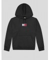 SUDADERA TOMMY JEANS SMALL FLAG HOODIE BLACK