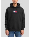 SUDADERA TOMMY JEANS SMALL FLAG HOODIE BLACK