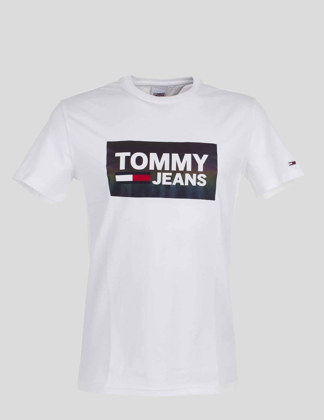 CAMISETA TOMMY JEANS STRETCH TEE CENTRE LOGO WHITE