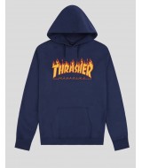 SUDADERA THRASHER FLAME LOGO HOOD NAVY