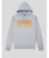 SUDADERA THRASHER FLAME LOGO HOOD GREY